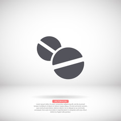 Pills vector icon , lorem ipsum Flat design