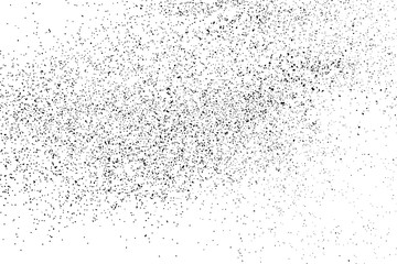 Black Grainy Texture Isolated On White Background. Dust Overlay. Dark Noise Granules. Digitally Generated Image. Vector Design Elements, Illustration, Eps 10.