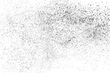 Black Grainy Texture Isolated On White Background. Dust Overlay. Dark Noise Granules. Digitally Generated Image. Vector Design Elements, Illustration, Eps 10.