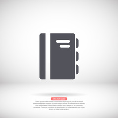 Book vector icon , lorem ipsum Flat design