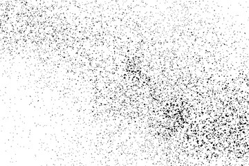 Black Grainy Texture Isolated On White Background. Dust Overlay. Dark Noise Granules. Digitally Generated Image. Vector Design Elements, Illustration, Eps 10.