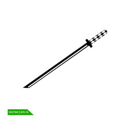 Katana icon vector logo design template