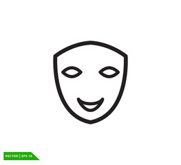 Mask icon vector logo template