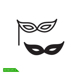 Mask icon vector logo template