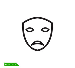 Mask icon vector logo template