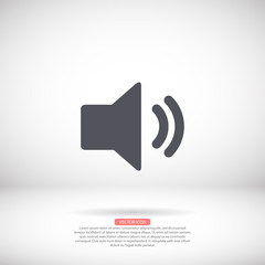 Speaker vector icon , lorem ipsum Flat design