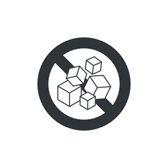 Free sugar sign icon design isolated on white background. Vector illustration