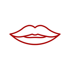 Lips icon design isolated on white background. Vector illustration
