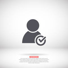 People tick vector icon , lorem ipsum Flat design