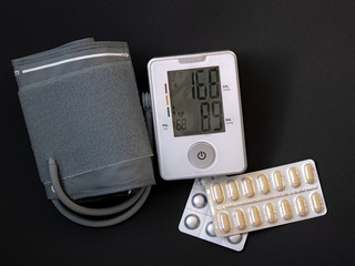 A blood pressure measuring device. Convenient and easy to use