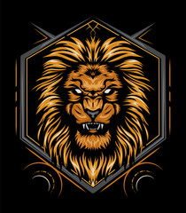 Obraz premium vector color lion illustration - the lion logo