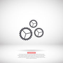 Settings vector icon , lorem ipsum Flat design