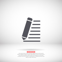 A pen vector icon , lorem ipsum Flat design