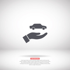 Car vector icon , lorem ipsum Flat design