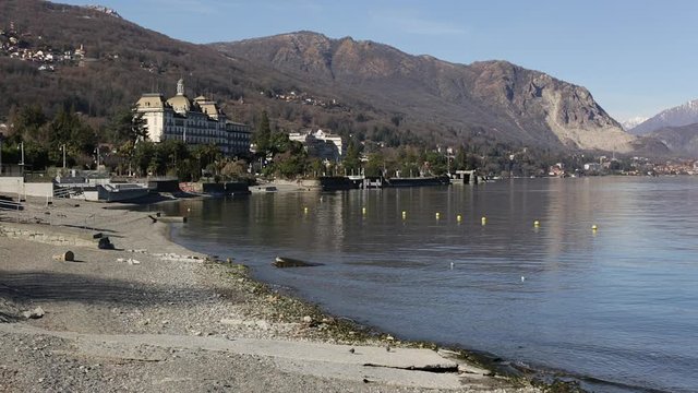 Calm Mountain Lake Touristic Hotel On Lakeside