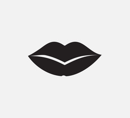 Lip icon vector flat style trendy