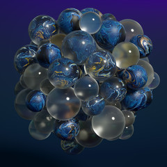 Beautiful background with fluid paint. 3d illustration, 3d rendering.