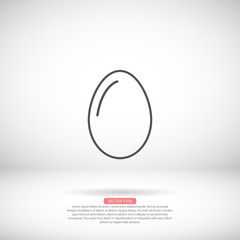 egg icon vector, solid illustration , lorem ipsum Flat design