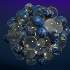 Beautiful background with fluid paint. 3d illustration, 3d rendering.