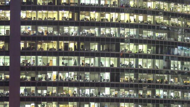 Time laps of a small fragment of office life, taken in a skyscraper in the business center of a large city. It shows the working days of millions of residents of megacities.