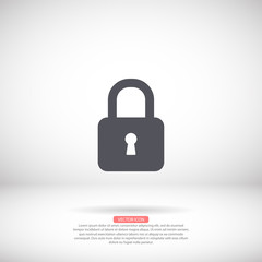 Lock - vector icon , lorem ipsum Flat design