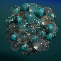 Beautiful background with fluid paint. 3d illustration, 3d rendering.