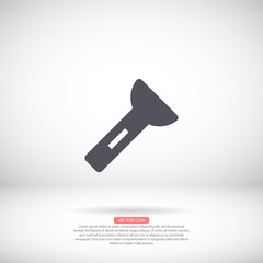 Flashlight vector icon , lorem ipsum Flat design