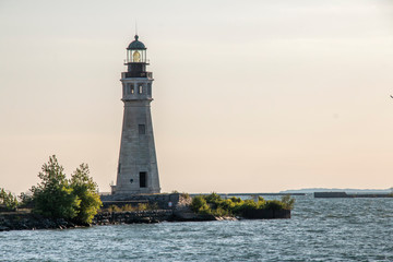 Stone lighthouse at Buffalo Lighthouse Park