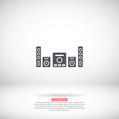 Loudspeaker vector icon , lorem ipsum Flat design