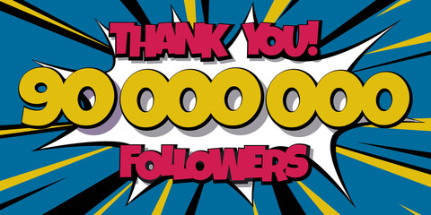 Thank You 90000000 followers Comics Banner