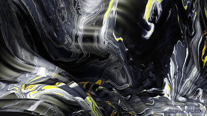 Beautiful background with fluid paint. 3d illustration, 3d rendering.