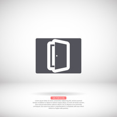 Door vector icon , lorem ipsum Flat design