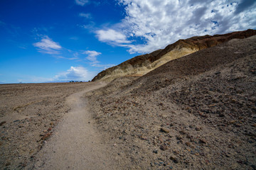 hikink the golden canyon - gower gulch circuit in death valley, california, usa