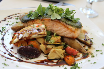 Salmon dinner