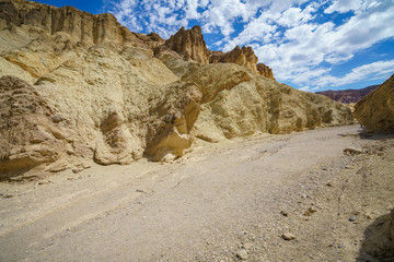 hikink the golden canyon - gower gulch circuit in death valley, california, usa