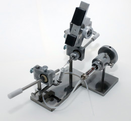 tool for artificial insemination of queen bees on white background. Breeding thoroughbred bees. Agribusiness. Beekeeping and queen bee breeding. Grafting, Queen bee introduction.
