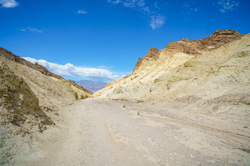 hikink the golden canyon - gower gulch circuit in death valley, california, usa