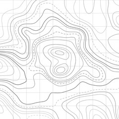 Topographic map. Contour abstract background. Vector illustration.