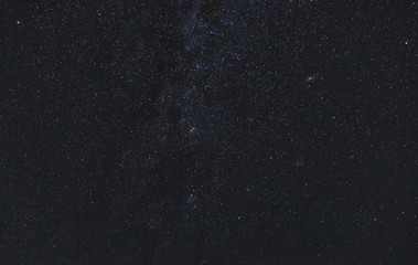Bright stars of the Milky Way in the night sky.