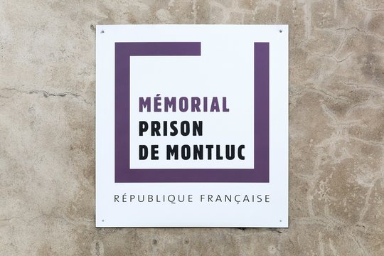 Lyon, France - October 25, 2018: Memorial Montluc prison sign in Lyon, France. Prison Montluc was known for being an internment, torture and killing place by the Gestapo during the ww2
