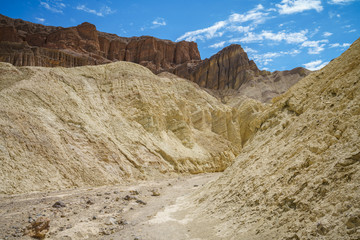 hikink the golden canyon - gower gulch circuit in death valley, california, usa