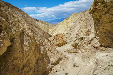 hikink the golden canyon - gower gulch circuit in death valley, california, usa