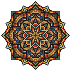 mandala ethnic ornament on white	