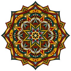 mandala ethnic ornament on white	