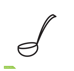 Ladle icon vector logo design template