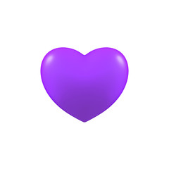 heart love purple 3d illustration