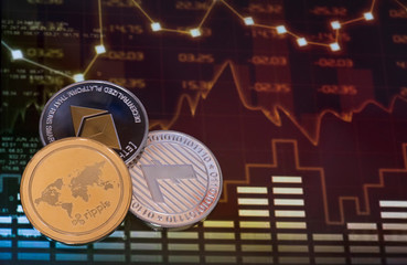 Digital coin with graphics, and interpretation of investment