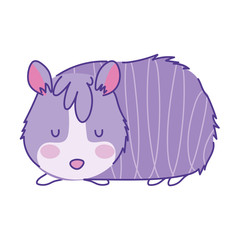 hamster animal cartoon doodle color on white background