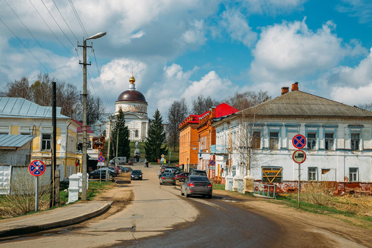 Small provincial city Myshkin on Volga river