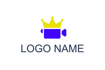 logo king camera vector icon